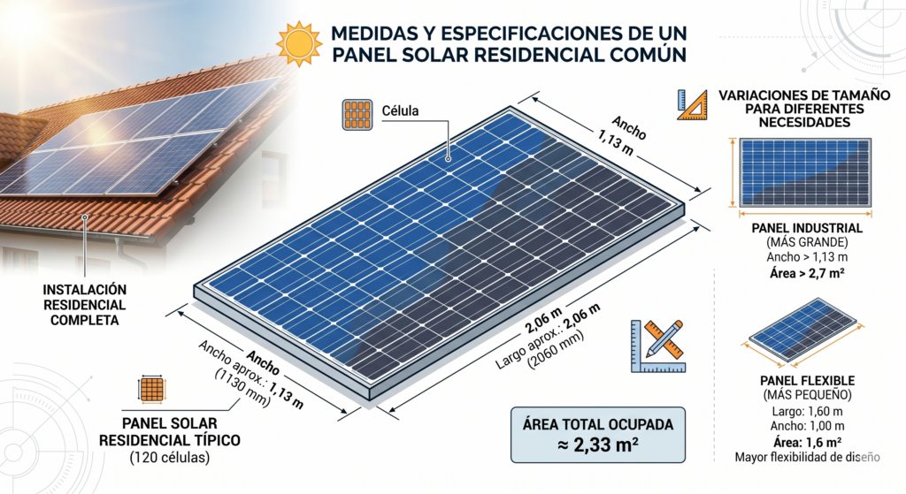medidas placas solares
